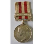 Indian Mutiny Medal, clasp Central India named to Robert Kirwan, 83rd Regiment. Suspender loose,