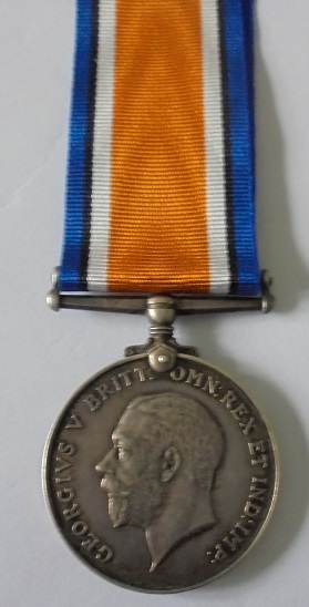 British War Medal named to 55703 Private W.H. Richards, Essex Regiment. With copy Medal index