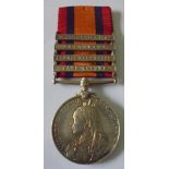 Queens South Africa Medal, four clasps, Cape Colony, Orange Free State, Transvaal and South Africa