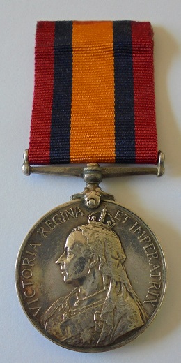 Queens South Africa Medal, no clasp to Private I. Vorster, Burghersdorp Town Guard. Awarded to