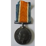 British War Medal named to 1569 Private O.G. King, Essex Regiment. With copy Medal index card, later