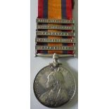 Queens South Africa Medal, five clasps, Cape Colony, Orange Free State, Transvaal, South Africa 1901