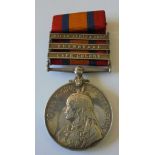 Queens South Africa Medal, three clasps, Cape Colony, Transvaal, South Africa 1901 to Major C.L.