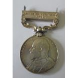 India General Service Medal 1908, Ed VII, clasp North West Frontier 1908 named to 2265 Sepoy Asa