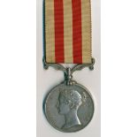 Indian Mutiny Medal no clasp, impressed CORPL Wm GREAVES, 37th REGT. With original ribbon. Sold