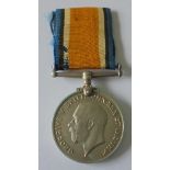 British War Medal named to 43916 Private G. Attwood, Essex Regiment. With copy Medal index card,