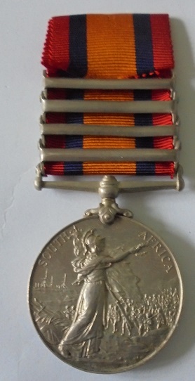 Queens South Africa Medal, four clasps, Cape Colony, Orange Free State, Transvaal and South Africa - Image 2 of 2