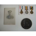 A 1915 Trio and Plaque to Major T.M. Allison, 12th (Bristol’s Own) Battalion, Gloucestershire