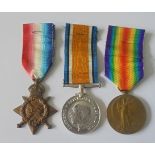 A 1915 Trio to 2nd Lieutenant G.P. Holland. Royal Warwickshire Regiment, who was killed in action,