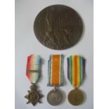 A 1914 Star and Bar Trio and Plaque to Captain H.Q. Irwin, 1st Battalion, Connaught Rangers who