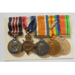 Group of Medals to the Radcliffe Family, including a Great War Military Medal Group to the Gordon