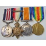 Colour Sergeant J. Hendrie, 1st Gordon Highlanders. Military Medal, Geo V, named to 3-7068