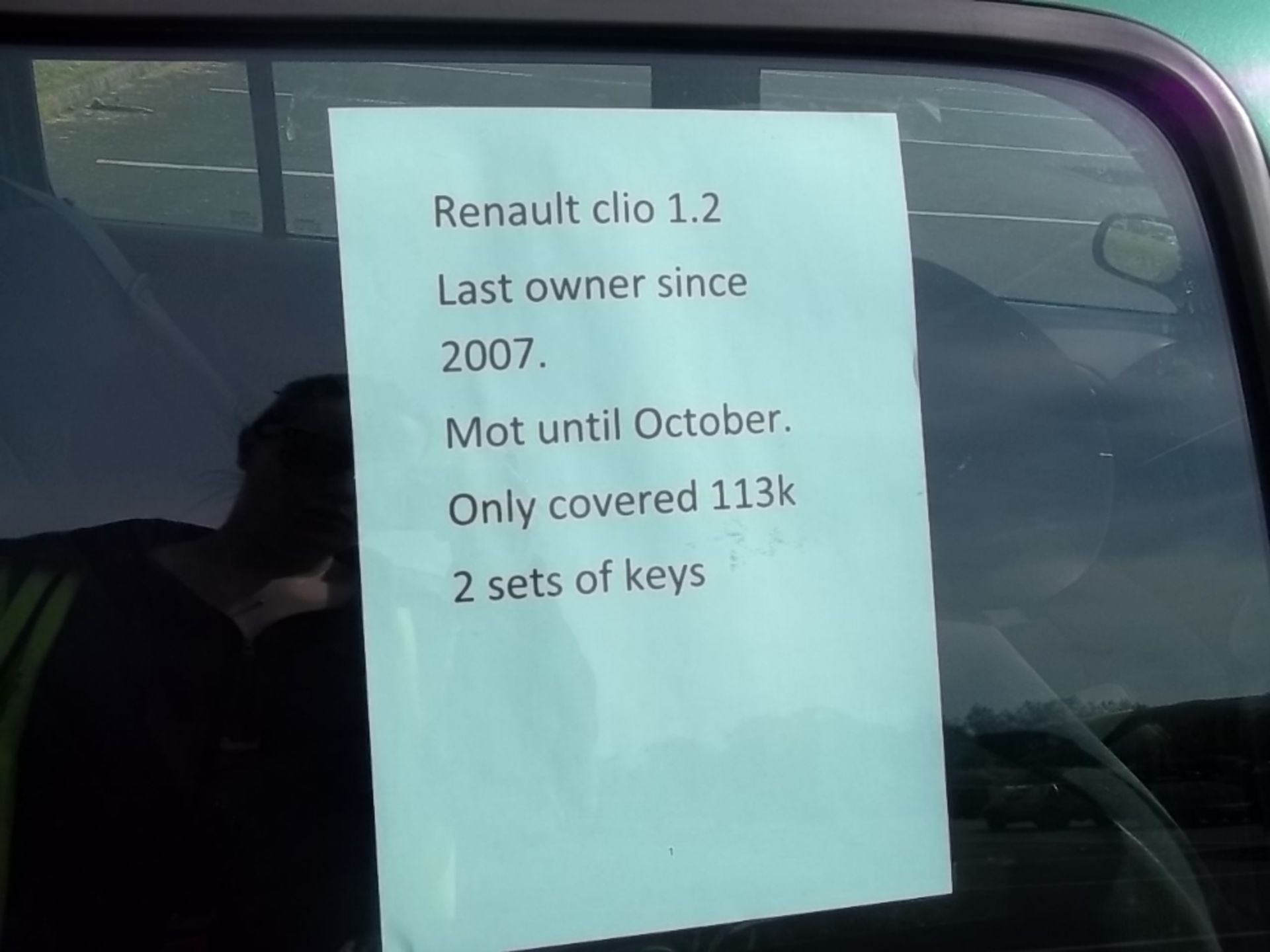 RENAULT CLIO 1.2 PETROL CAR MOT TO OCTOBER 2018. REG: V176 NOL - Image 4 of 4