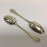 A good pair of rat tail dog nose spoons. Hallmarke