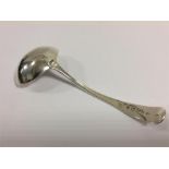 An Antique fiddle pattern sauce ladle. Exeter. By