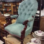 A button back late Victorian nursing chair.