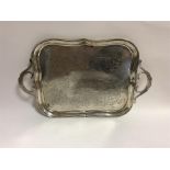 A good quality Russian silver tray attractively de