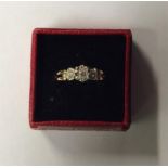 A diamond single stone ring in 9 carat claw mount.