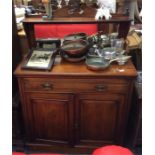 An Edwardian mahogany mirror backed chiffonier.