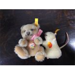 Steiff: A miniature Steiff bear numbered 029059 to