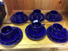 A good blue ground Portmeirion coffee set.