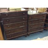 Two mahogany chests of drawers.