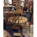 A good mahogany extending table with three leaves