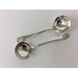 A pair of OE pattern ladles with shell motif. Lond