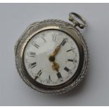 An early Verge pocket watch with attractively enam