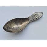 An 18th Century Dutch caddy spoon with bright cut