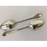 HESTER BATEMAN: A pair of OE bright cut tablespoon