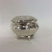 A good dome shaped tea caddy with hinged top. Lond