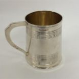 A Georgian christening cup with reeded decoration