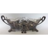 A large stylish Art Nouveau centrepiece with glass