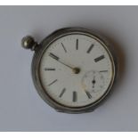 A gent's silver open faced pocket watch; "The Cong