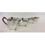 A good plain four piece tea service. Sheffield 193