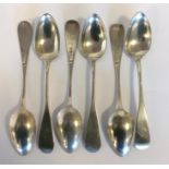 A set of six OE pattern teaspoons with initial ter