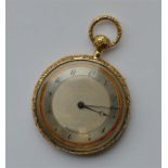 A rare gold quarter repeat pocket watch with embos