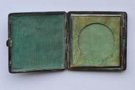 An unusual shagreen travelling picture frame with