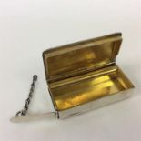 An unusual rectangular snuff box / vesta case with