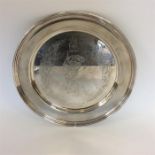 A large Coronation salver engraved with Queen Eliz