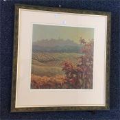 ALAN COTTON: A framed and glazed signed print depi