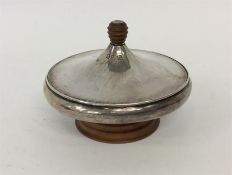 A stylish Arts & Crafts bowl and cover on turned w
