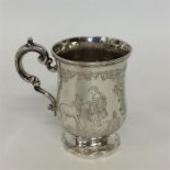 An attractive Victorian pedestal christening cup e