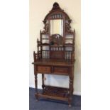 A good hardwood dressing chest with mirrored plate