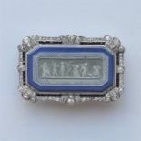 A fine quality rectangular Wedgwood brooch decorat