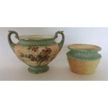 ROYAL WORCESTER: A two handled sugar bowl with flo