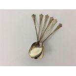 A set of six onslow pattern coffee spoons. Birming