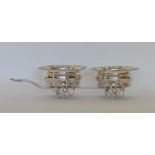 An unusual silver double wine coaster trolley with
