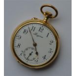 A good quality lady's 18 carat Longines fob watch